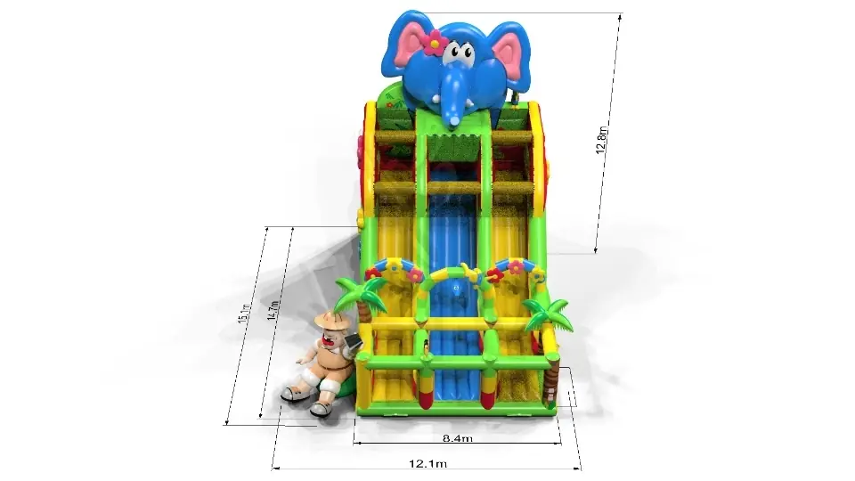 Elephant commercial inflatable slide