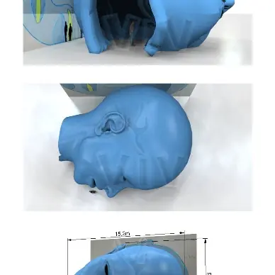 Bounce head 7.5 x 6.2 x 4.5 m commercial inflatable bounce